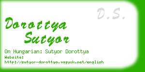 dorottya sutyor business card